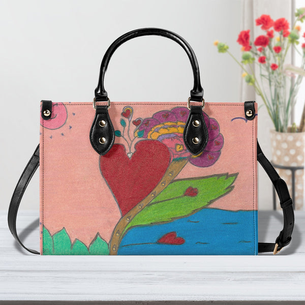 Upright in Heart (My Valentine's) Multiple Sizes Upgraded Luxury Women PU Leather Handbag