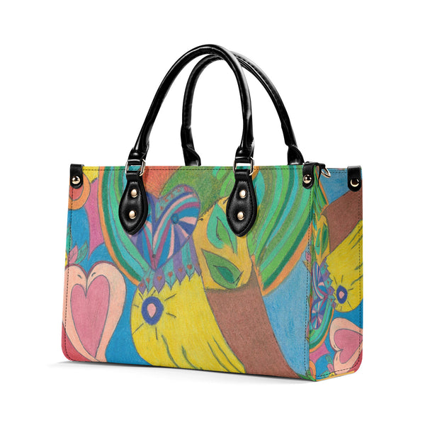 Swans In Love, Multiple Sizes Upgraded Luxury Women PU Leather Handbag