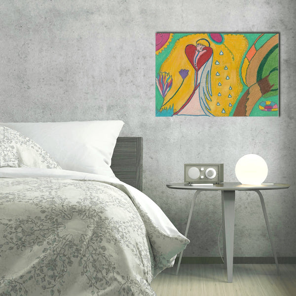 Angel Full of Heart, HC_C24 Canvas with Mounting Brackets 16x24in (horizontal)