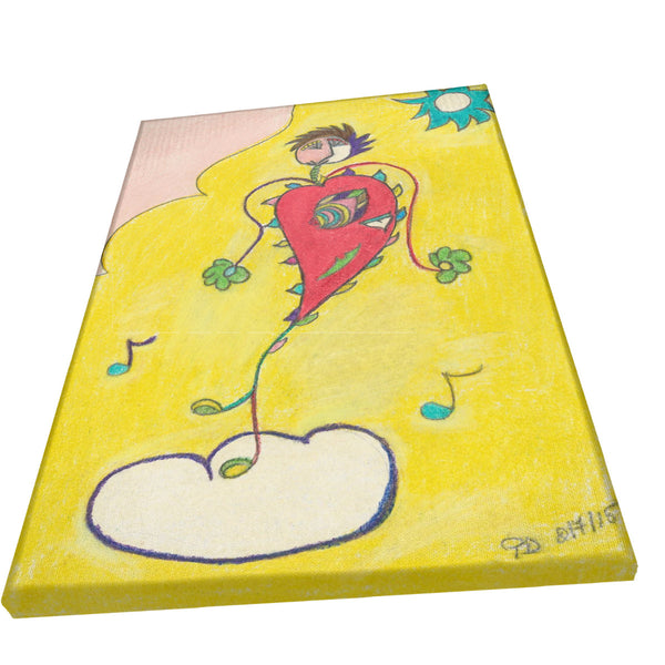 Blissful Dancer, HC_C33 Canvas with Mounting Brackets 12x18in (vertical)