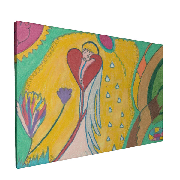 Angel Full of Heart, HC_C22 Canvas with Mounting Brackets 12x18in (horizontal)
