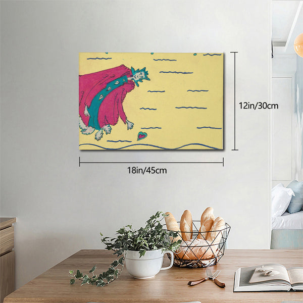 Never Lose Heart (Noble Queen of Hearts), HC_C22 Canvas with Mounting Brackets 12x18in (horizontal)