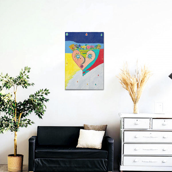 Cosmic Heart (2nd Edition) HC_C33 Canvas with Mounting Brackets 12x18in (vertical)