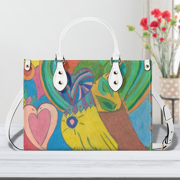 Swans In Love, Multiple Sizes Upgraded Luxury Women PU Leather Handbag