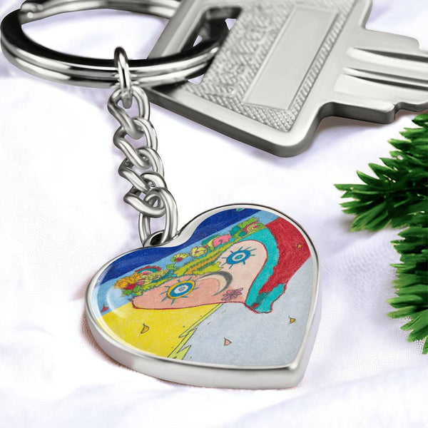 Cosmic Heart (1st Edition), Graphic Heart Keychain