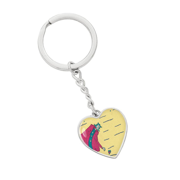 Noble Queen of Hearts, Graphic Heart Keychain