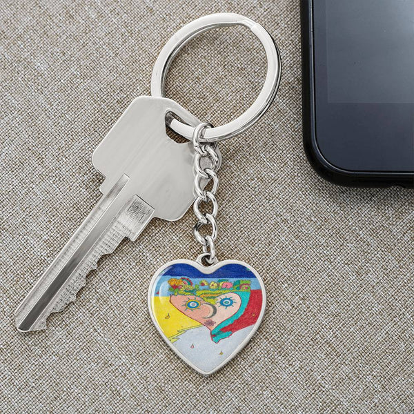 Cosmic Heart (1st Edition), Graphic Heart Keychain