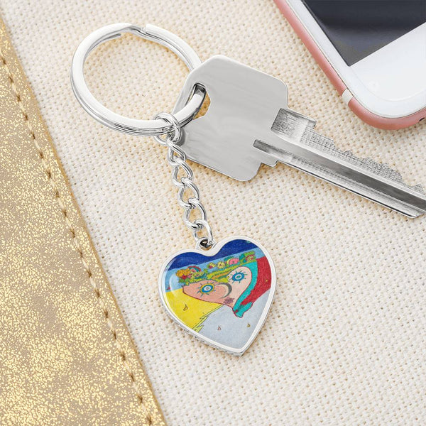 Cosmic Heart (1st Edition), Graphic Heart Keychain