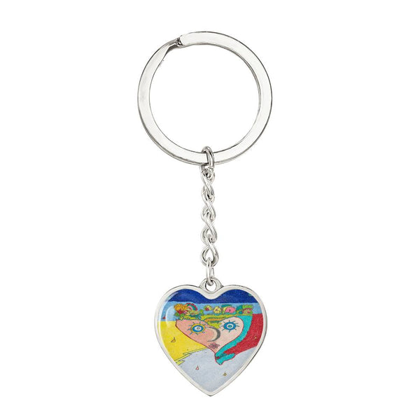 Cosmic Heart (1st Edition), Graphic Heart Keychain