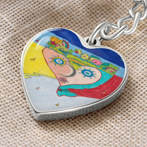 Cosmic Heart (1st Edition), Graphic Heart Keychain