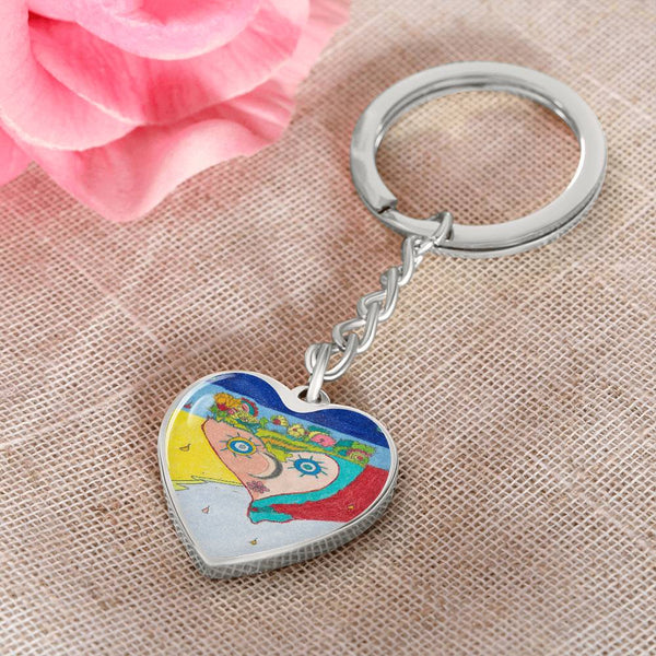 Cosmic Heart (1st Edition), Graphic Heart Keychain