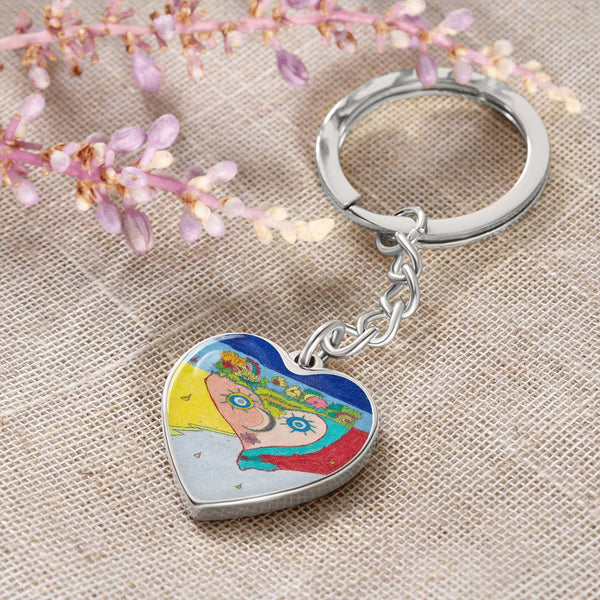 Cosmic Heart (1st Edition), Graphic Heart Keychain