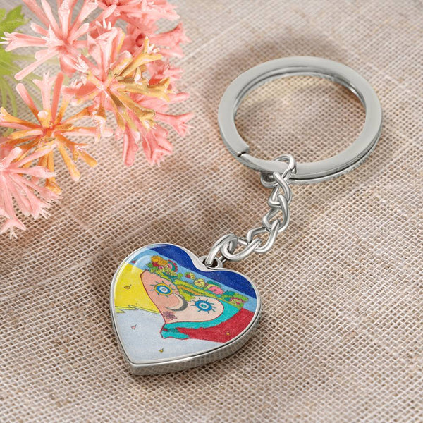 Cosmic Heart (1st Edition), Graphic Heart Keychain