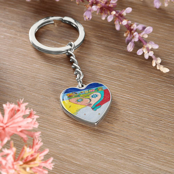 Cosmic Heart (1st Edition), Graphic Heart Keychain