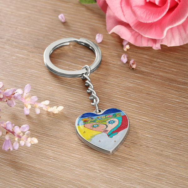 Cosmic Heart (1st Edition), Graphic Heart Keychain