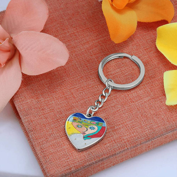 Cosmic Heart (1st Edition), Graphic Heart Keychain