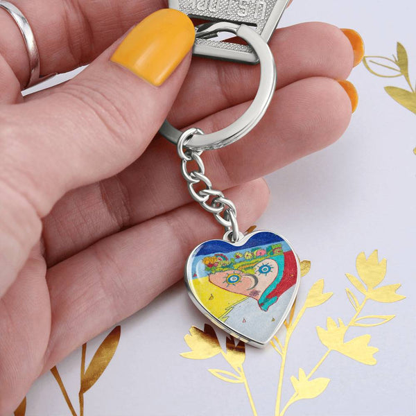 Cosmic Heart (1st Edition), Graphic Heart Keychain