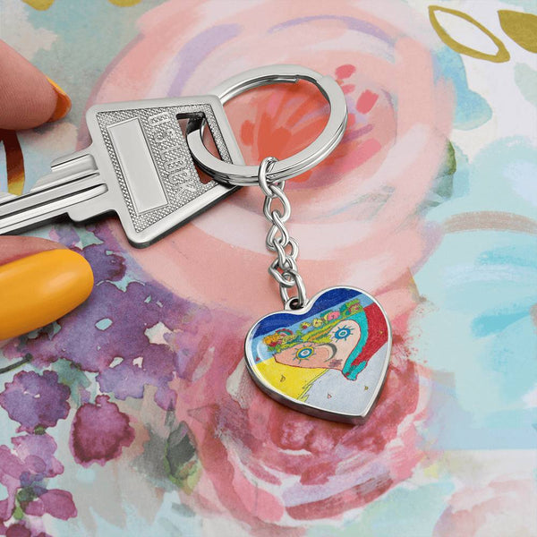 Cosmic Heart (1st Edition), Graphic Heart Keychain