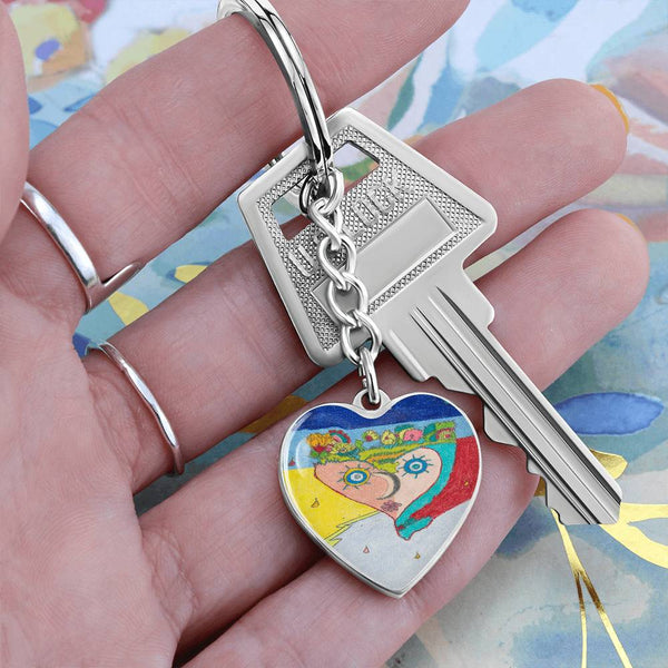 Cosmic Heart (1st Edition), Graphic Heart Keychain