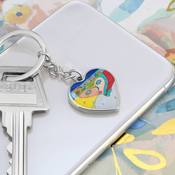 Cosmic Heart (1st Edition), Graphic Heart Keychain