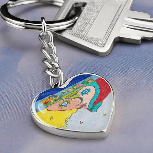 Cosmic Heart (1st Edition), Graphic Heart Keychain