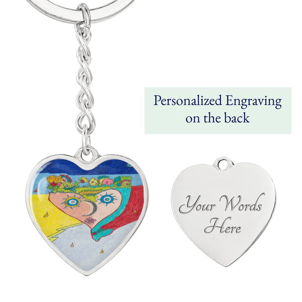 Cosmic Heart (1st Edition), Graphic Heart Keychain