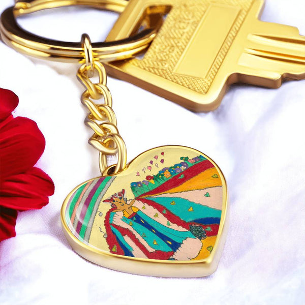 Noble King of Hearts, Graphic Heart Keychain