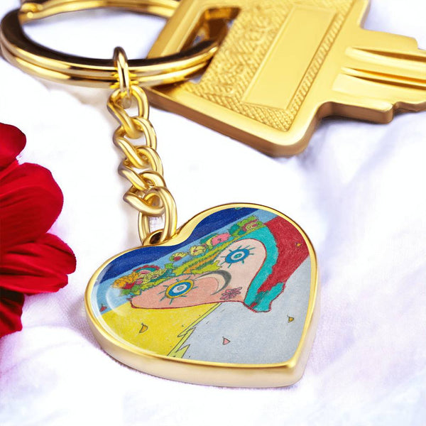 Cosmic Heart (1st Edition), Graphic Heart Keychain