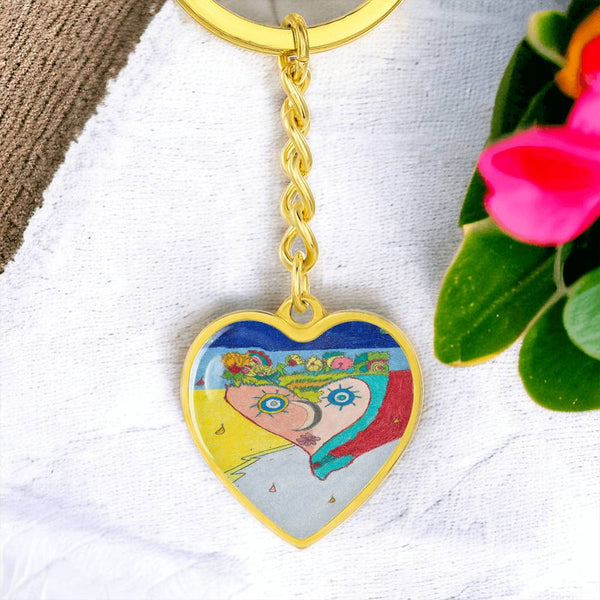 Cosmic Heart (1st Edition), Graphic Heart Keychain