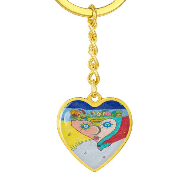 Cosmic Heart (1st Edition), Graphic Heart Keychain