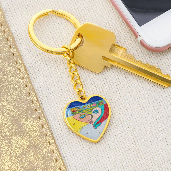 Cosmic Heart (1st Edition), Graphic Heart Keychain