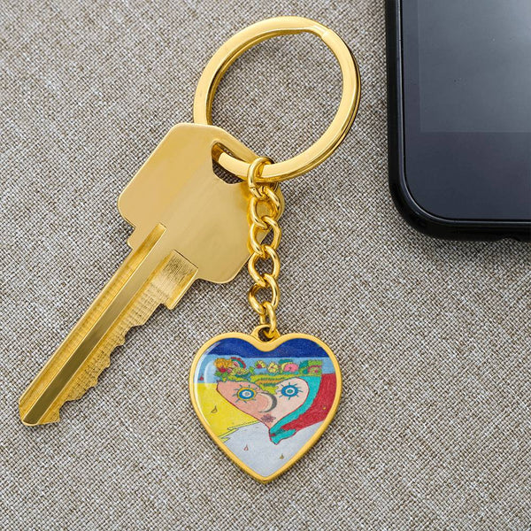 Cosmic Heart (1st Edition), Graphic Heart Keychain