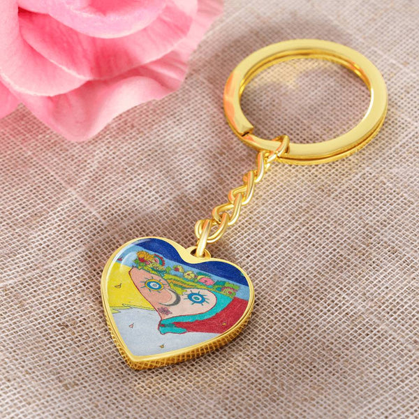 Cosmic Heart (1st Edition), Graphic Heart Keychain