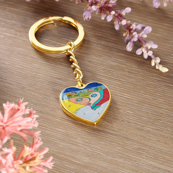 Cosmic Heart (1st Edition), Graphic Heart Keychain