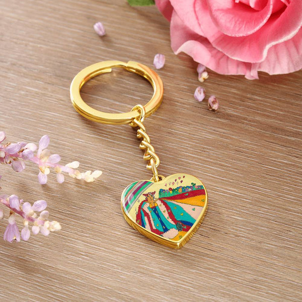 Noble King of Hearts, Graphic Heart Keychain