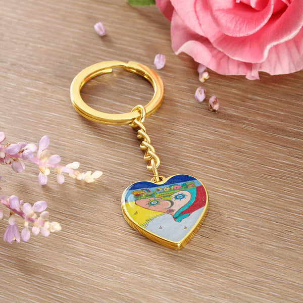 Cosmic Heart (1st Edition), Graphic Heart Keychain