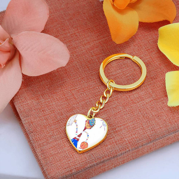 Dribble, Graphic Heart Keychain