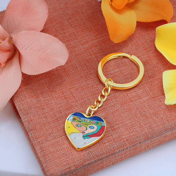 Cosmic Heart (1st Edition), Graphic Heart Keychain