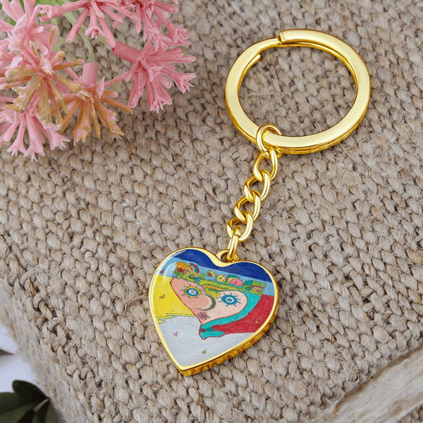 Cosmic Heart (1st Edition), Graphic Heart Keychain