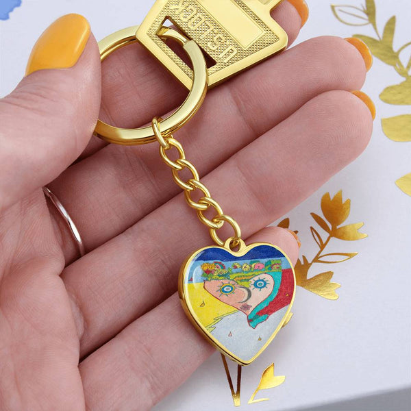 Cosmic Heart (1st Edition), Graphic Heart Keychain