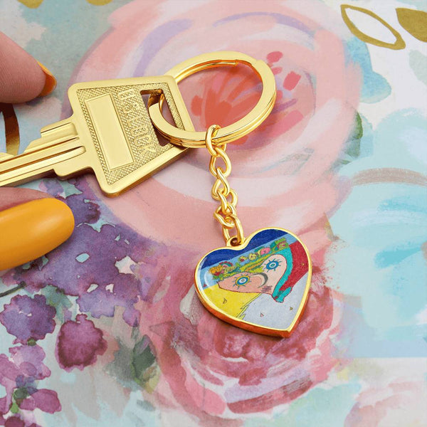 Cosmic Heart (1st Edition), Graphic Heart Keychain