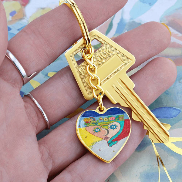 Cosmic Heart (1st Edition), Graphic Heart Keychain