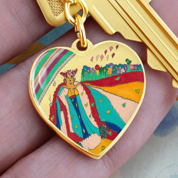 Noble King of Hearts, Graphic Heart Keychain