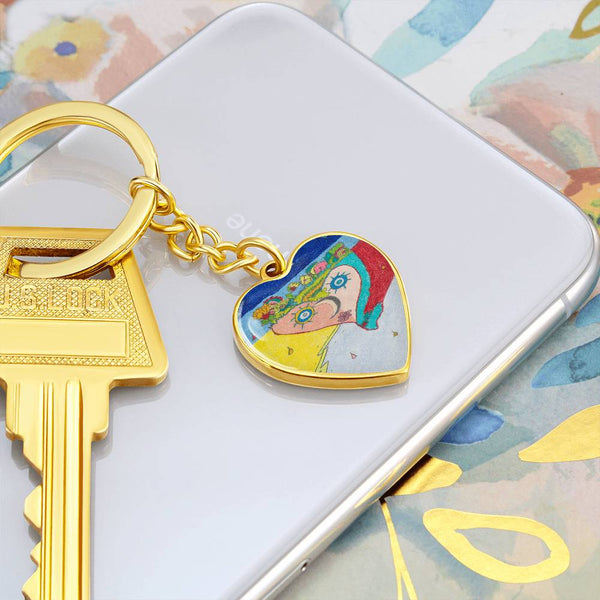 Cosmic Heart (1st Edition), Graphic Heart Keychain