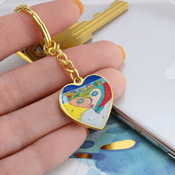 Cosmic Heart (1st Edition), Graphic Heart Keychain