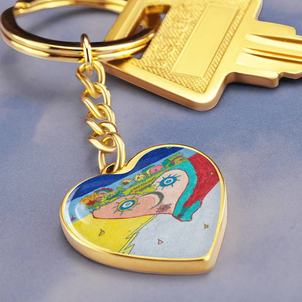 Cosmic Heart (1st Edition), Graphic Heart Keychain