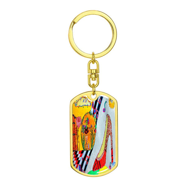The Shoe Fits, Graphic Dog Tag Keychain