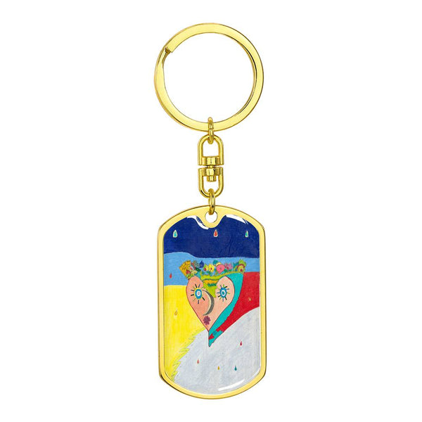 Cosmic Heart (2nd Edition), Graphic Dog Tag Keychain