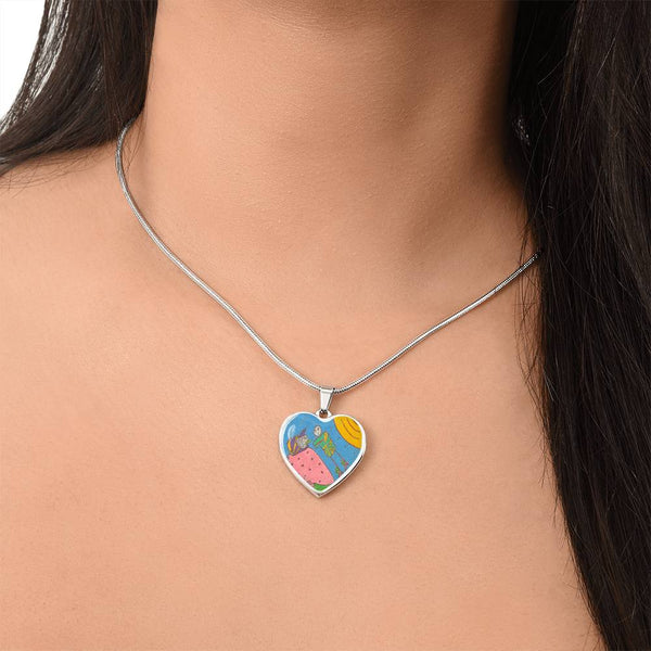 Full Moon, Heart Luxury Necklace