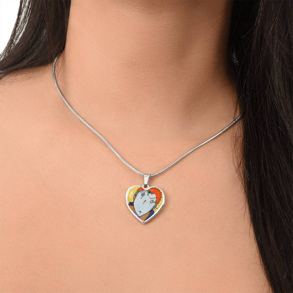 Red Head, Heart Luxury Necklace